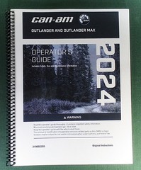 2024 Can-Am Outlander MAX 1000R XT-P Owner’s Manual: 276 Pages & Clear Covers