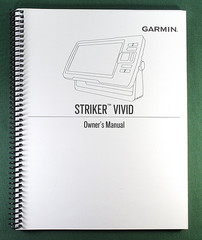 Garmin Striker Vivid 4CV Instruction Manual: Full Color 40 Pages & Clear Covers