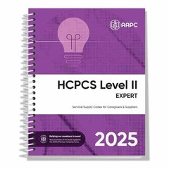 HCPCS Level II Expert 2025 – Spiral-bound, by AAPC – Acceptable