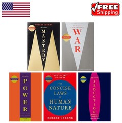 Robert Greene Collection 5 Books Set – [CONCISE] Seduction, Power, War, Mastery.