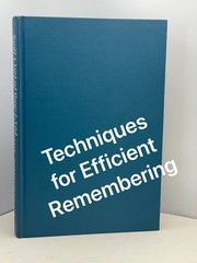 Techniques for Efficient Remembering First Edition 1960 McGraw-Hill Hardcover