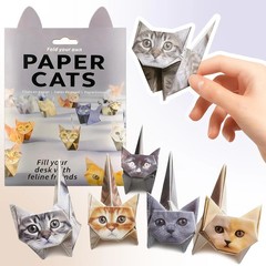 Fold Your Own Paper Cats Origami Kit/50 Sheets Real CatBreeds Craft Activity 12z