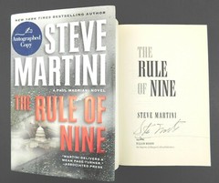 Flat **SIGNED** true 1st ed 2010 STEVE MARTINI 390 pages POWER OF NINE hardcover