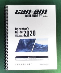 2020 Can-Am Outlander 650 Owner’s Manual: 228 Pages & Protective Covers!